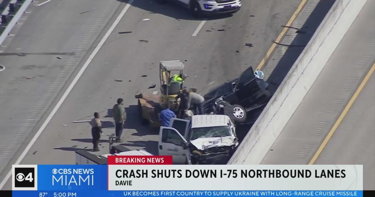 Accident Involving Injuries Shuts Down Nb I 75 Lanes Near Griffin Rd In Davie Cbs Miami 1897