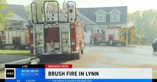 Brush fire burning in Lynn woods - CBS Boston