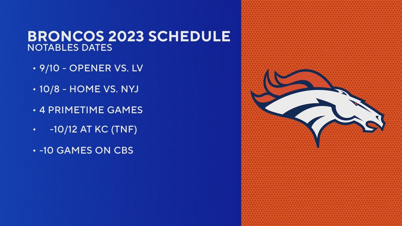 Broncos 2023 regular season schedule released - CBS Colorado