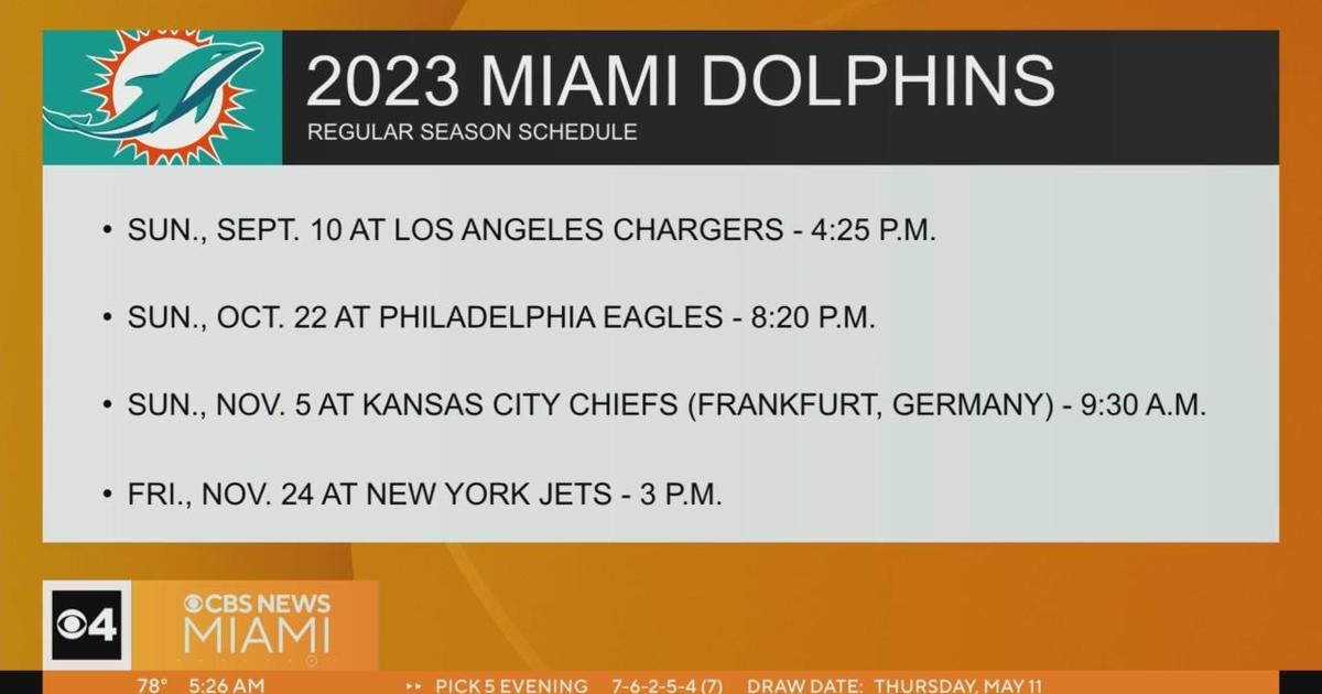 Schedule released for 2023 Miami Dolphins season CBS Miami