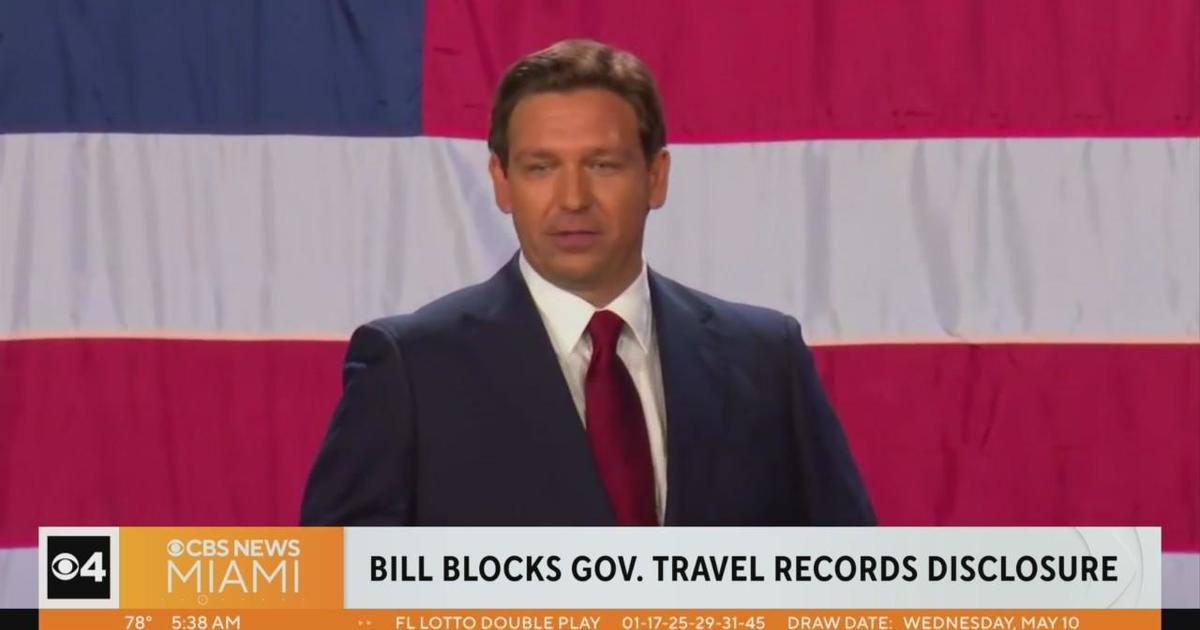 Gov. DeSantis Signs Bill That Keeps His Travel Records Secret - CBS Miami