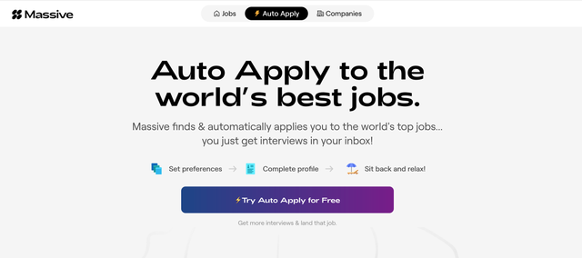 Screenshot of getmassive.ai 