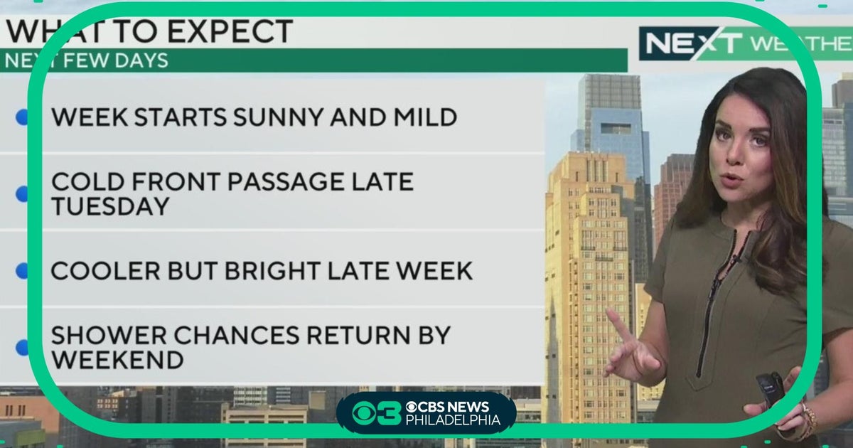 NEXT Weather: Mostly sunny and seasonable - CBS Philadelphia