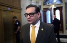 Rep. George Santos arrives at the U.S. Capitol for a vote on May 11, 2023, in Washington, D.C. 