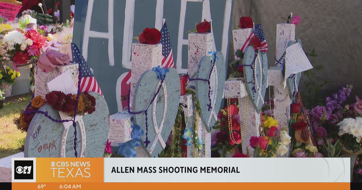 Part of memorial for Allen mall shooting victims coming down on Tuesday ...
