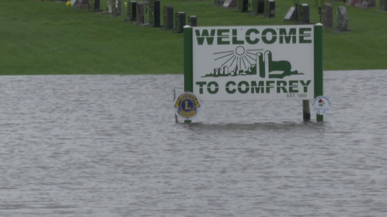 Southern Minnesota town of Comfrey hit with flooding CBS Minnesota