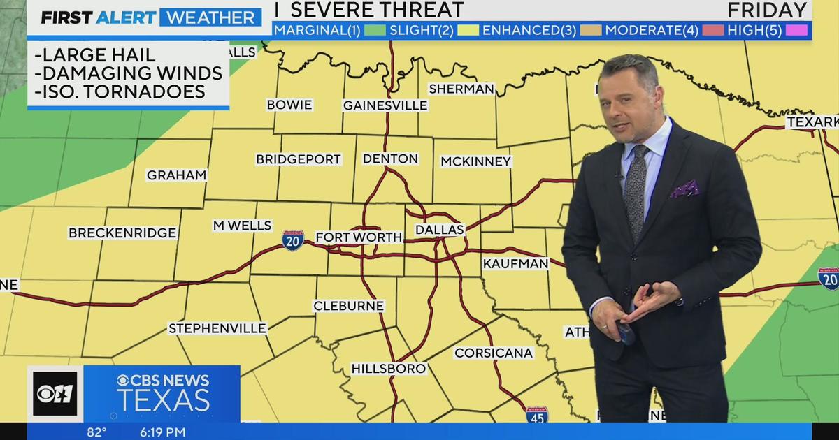 Severe Weather Possible On Friday - CBS Texas