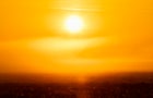 Global warming from the sun and burning, Heatwave hot sun, Climate change, Heatstroke 