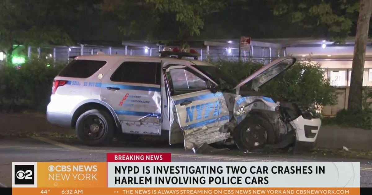 2 NYPD crashes under investigation in Harlem CBS New York