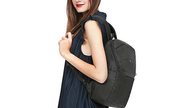 woman wearing backpack 