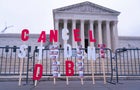 Protest for Student Debt Cancellation Outside of the Supreme Court 