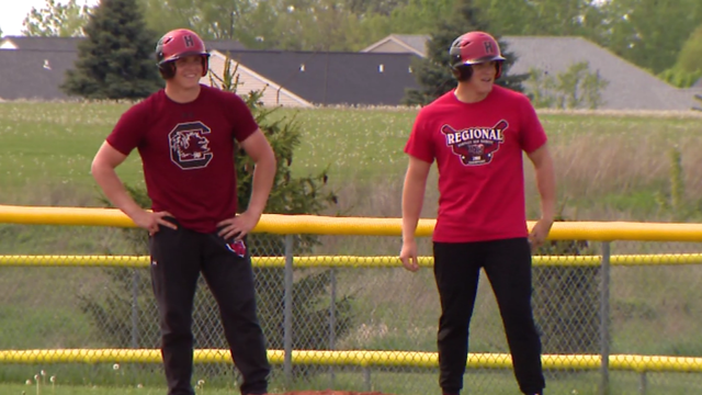 Huntley High School twins Ryan and Brayden Bakes 