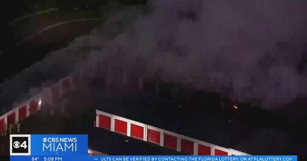 Public storage facility fire under investigation in Miami Gardens - CBS ...