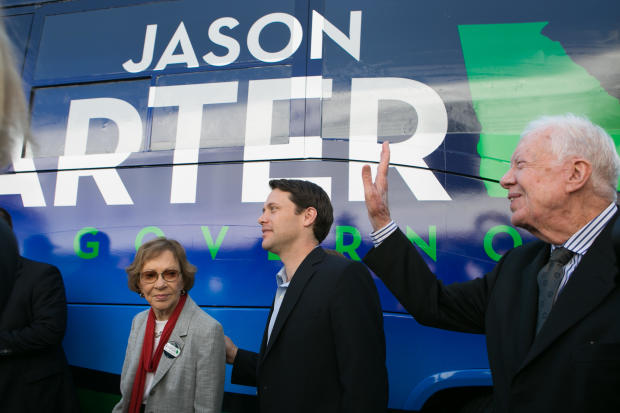 Jimmy And Rosalynn Carter Campaign With Jason Carter In Columbus 