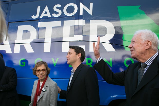 Jimmy And Rosalynn Carter Campaign With Jason Carter In Columbus