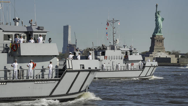 Annual Parade Of Ships Into New York Harbor Kicks Off Fleet Week 
