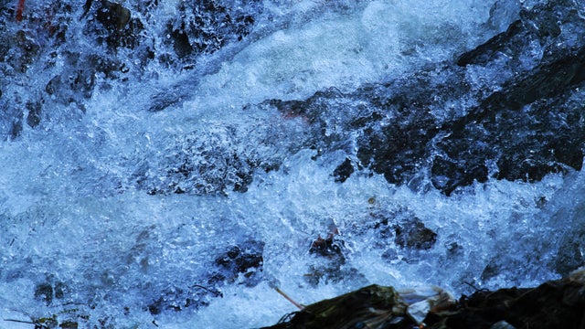 Rapid river in mountains 