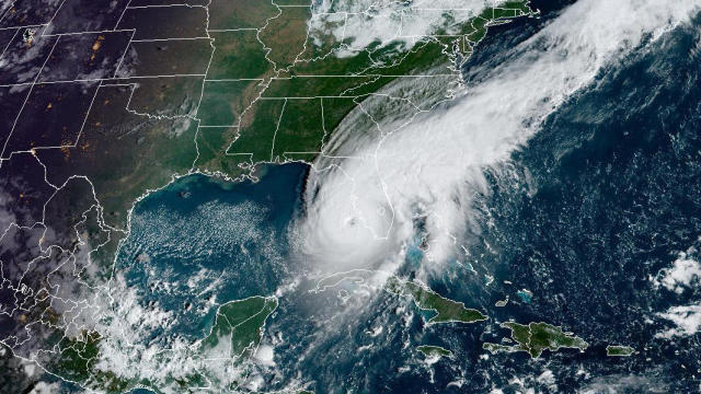 Hurricane Ian moves toward Florida on September 28, 2022, in the Gulf of Mexico in this NOAA handout satellite image. 