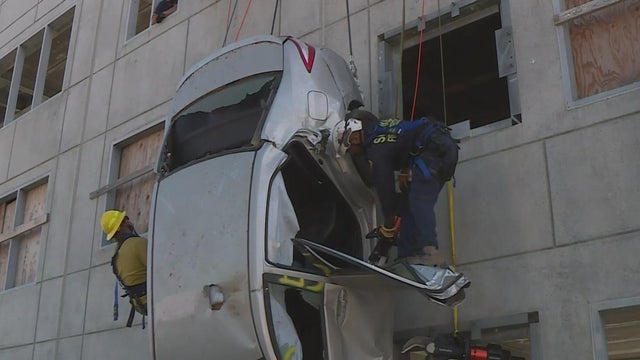 Firefighters attend a life-saving training at the Zinfandel Training Center 
