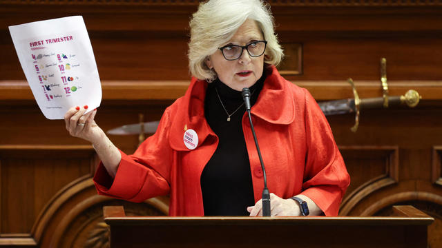 South Carolina Republican state senator Katrina Frye Shealy debates a six week abortion ban at the state legislature in Columbia, South Carolina, U.S. May 23, 2023. 