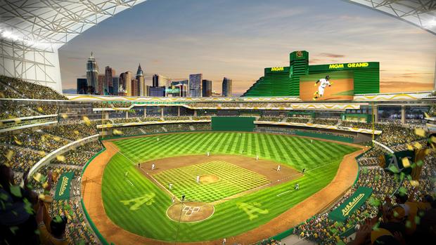 Athletics Las Vegas ballpark rendering 