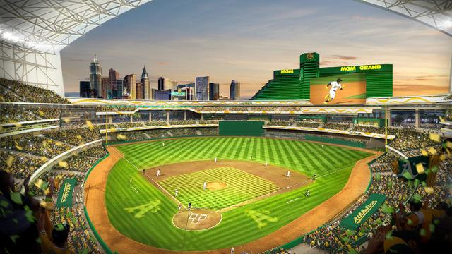 Athletics Las Vegas ballpark rendering 