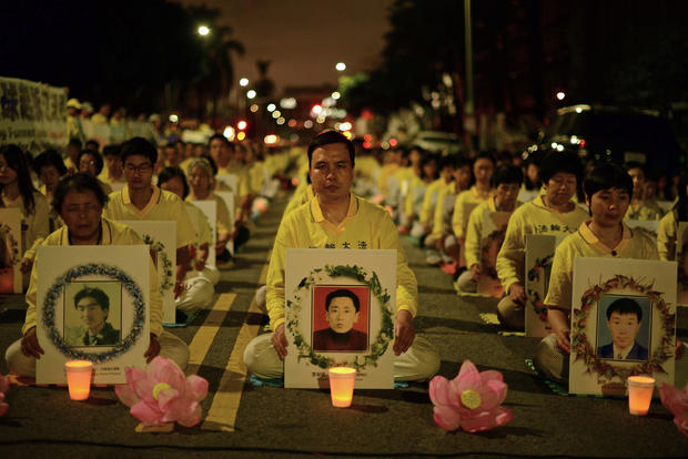 Falun Gong Silent Protest 