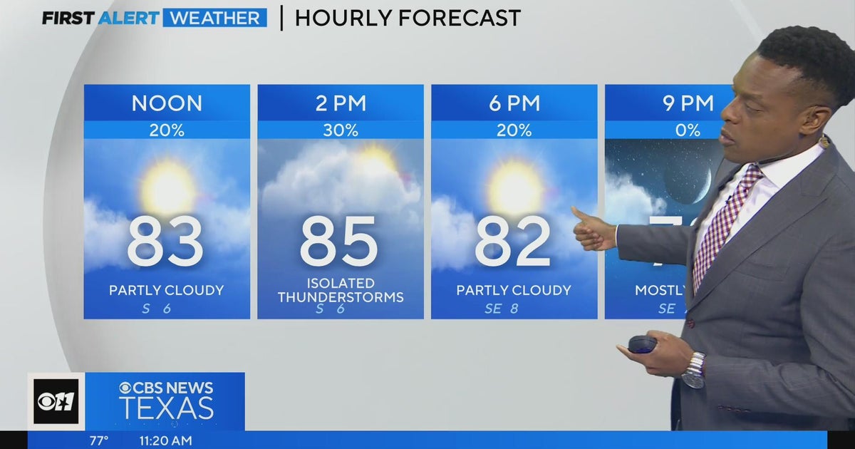 Partly cloudy with chance of rain - CBS Texas