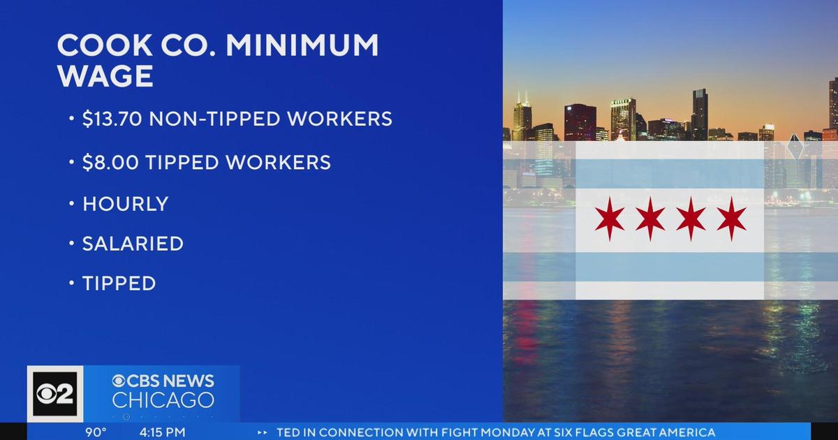 Cook County minimum wage to rise July 1 CBS Chicago
