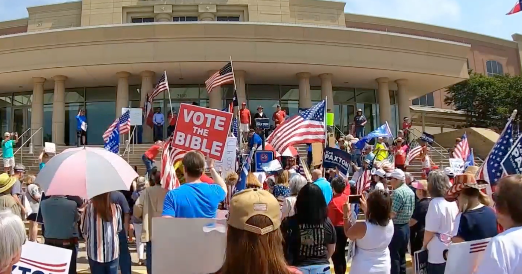 Supporters rally to support Ken Paxton after being impeached by the ...