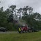 Video shows car launching off tow truck and crashing onto highway