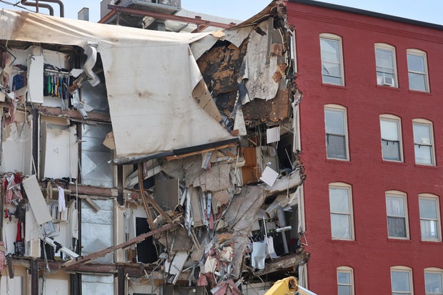 Six-Story Apartment Building Partially Collapses In Davenport, Iowa 