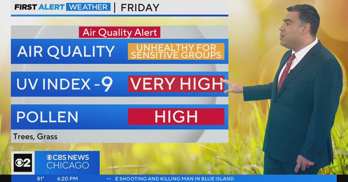Chicago First Alert Weather Air quality concerns Friday CBS Chicago