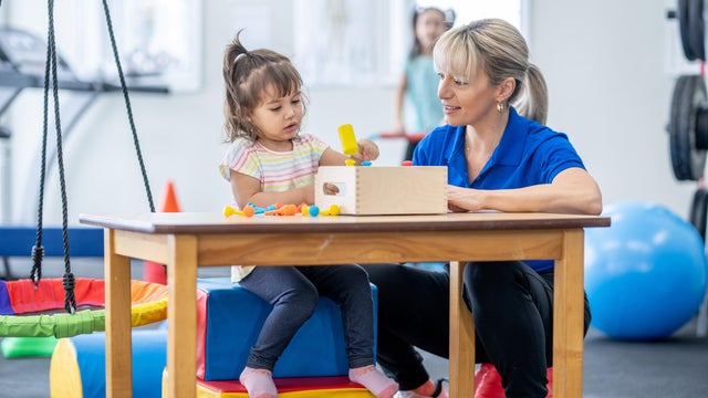 Therapist Working on Motor Skills