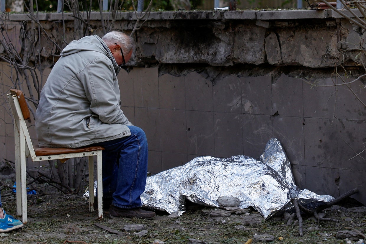 Aftermath of a Russian missile attack in Kyiv 