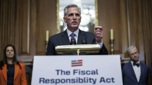 House Speaker Kevin McCarthy speaks during a press conference at the Capitol on Wednesday, May 31, 2023. 