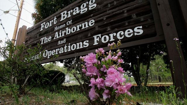 Fort Bragg entrance sign 