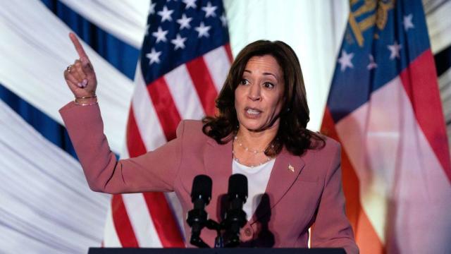 Vice President Kamala Harris delivers remarks at the Democratic Party of Georgia's spring fundraiser in Atlanta on May 12, 2023. 