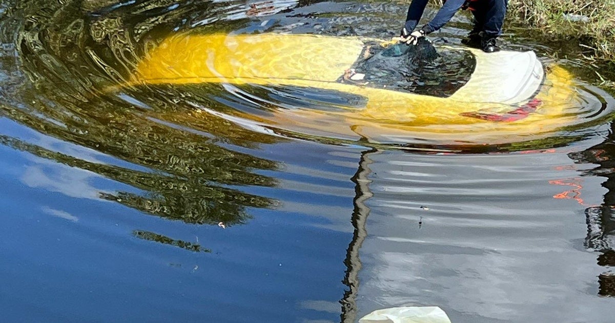 Automobile located submerged underwater in North Lauderdale canal