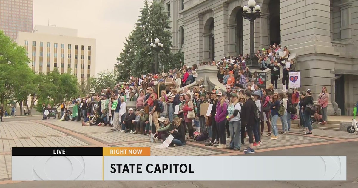 Mothers hold sit-in outside Colorado State Capitol as part of anti-gun ...