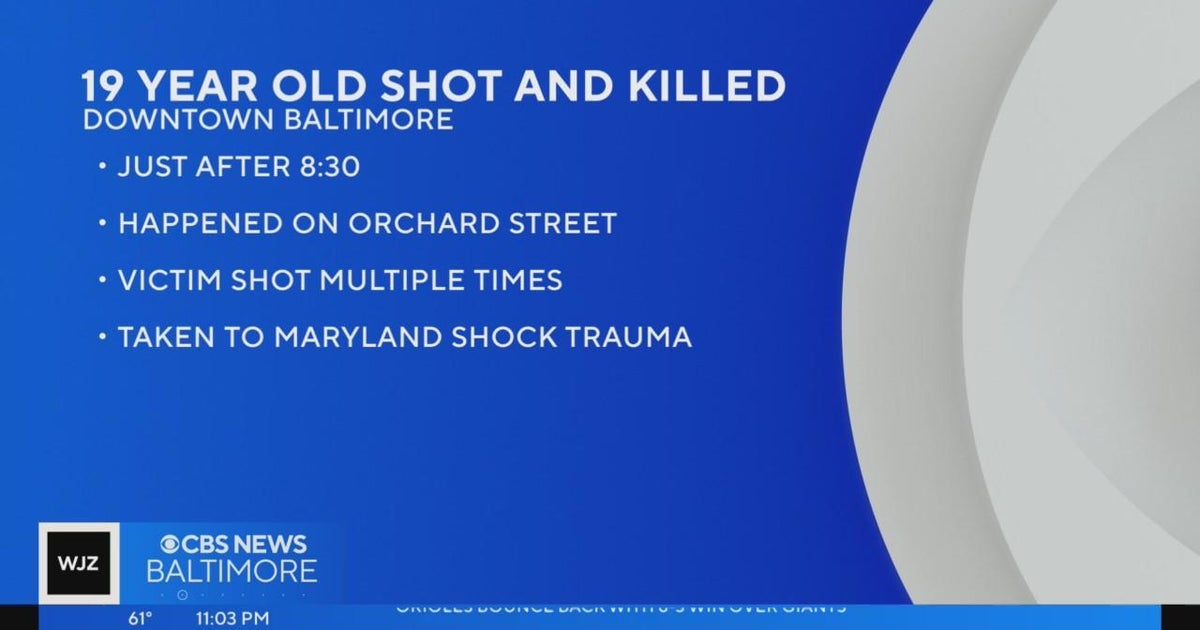 19yearold killed in Baltimore shooting CBS Baltimore