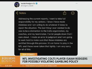 Colts' Isaiah Rodgers takes 'full responsibility' for breaking NFL's  gambling policy: 'I've let people down'