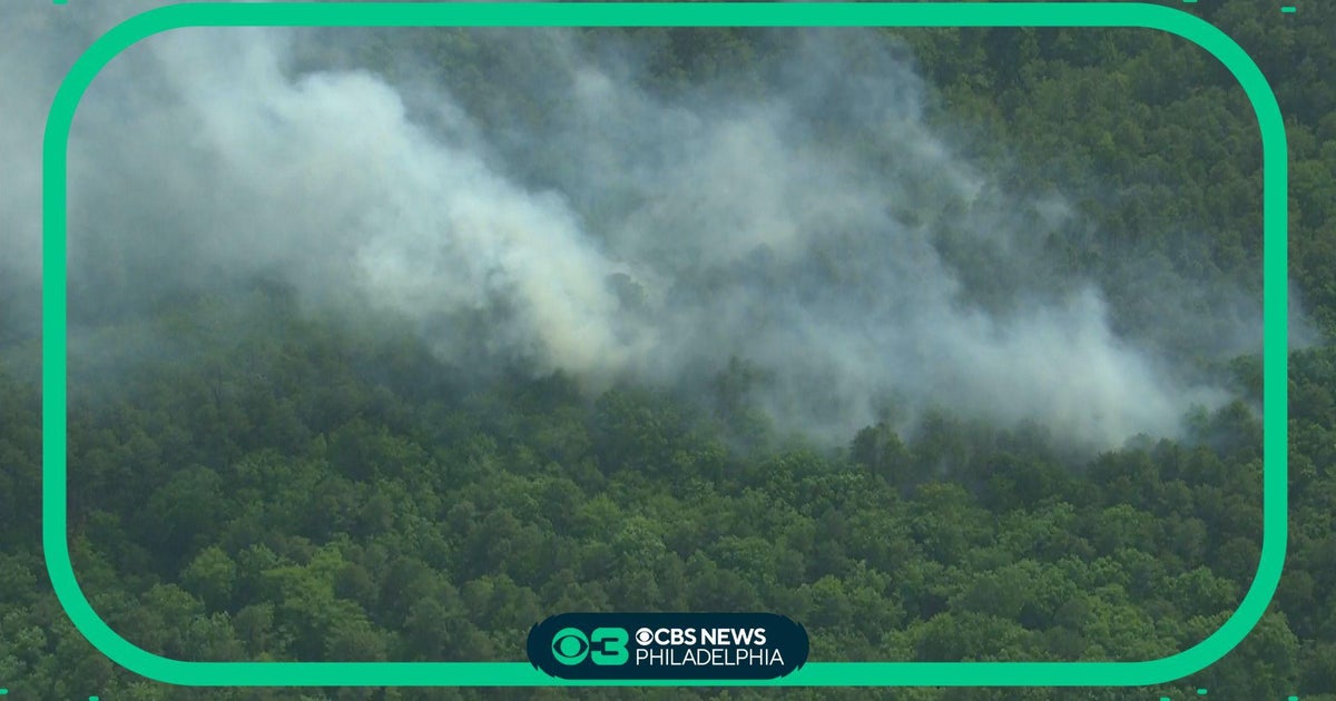 Wildfire burning in Jackson Township - CBS Philadelphia