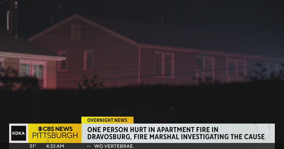 One person hurt in Dravosburg apartment fire CBS Pittsburgh