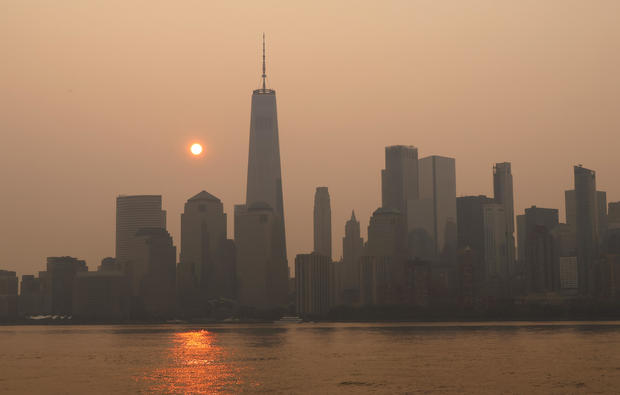 Smokey Sunrise in New York City