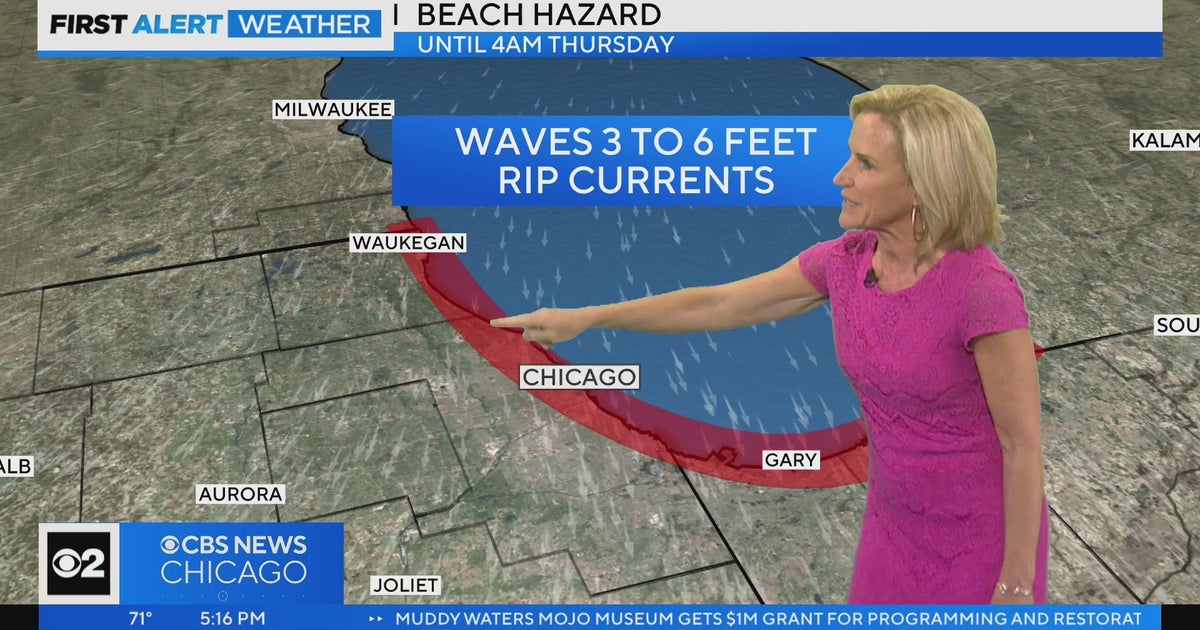 Chicago First Alert Weather: Dangerous rip currents along lake - CBS ...