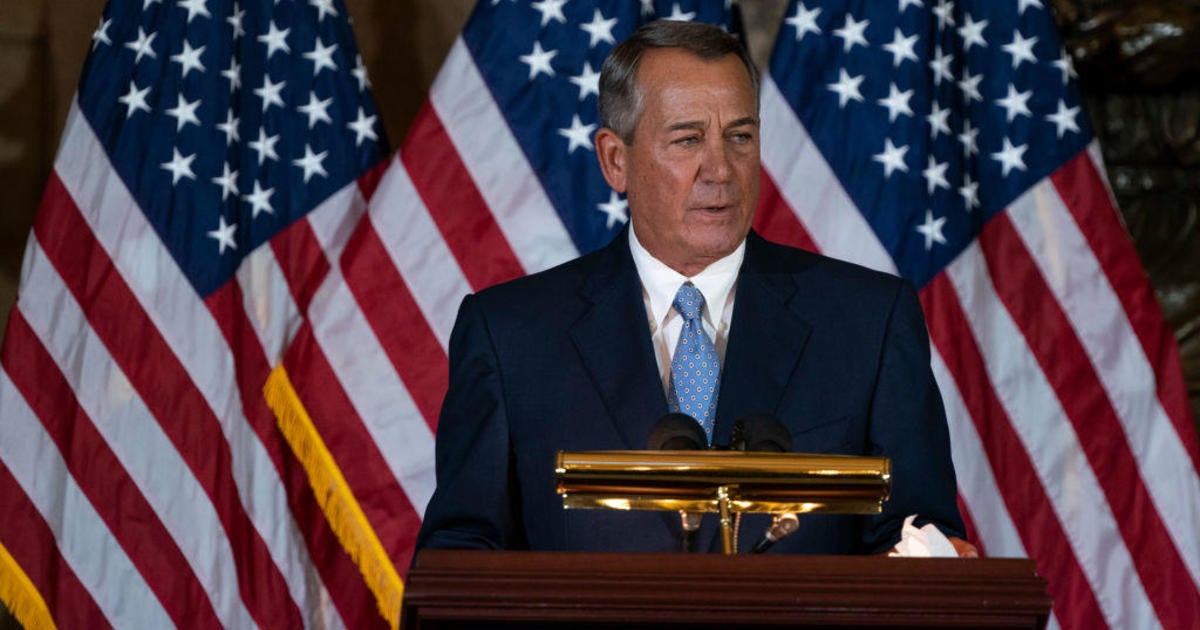 Former Republican House Speaker John Boehner says it's time for GOP 