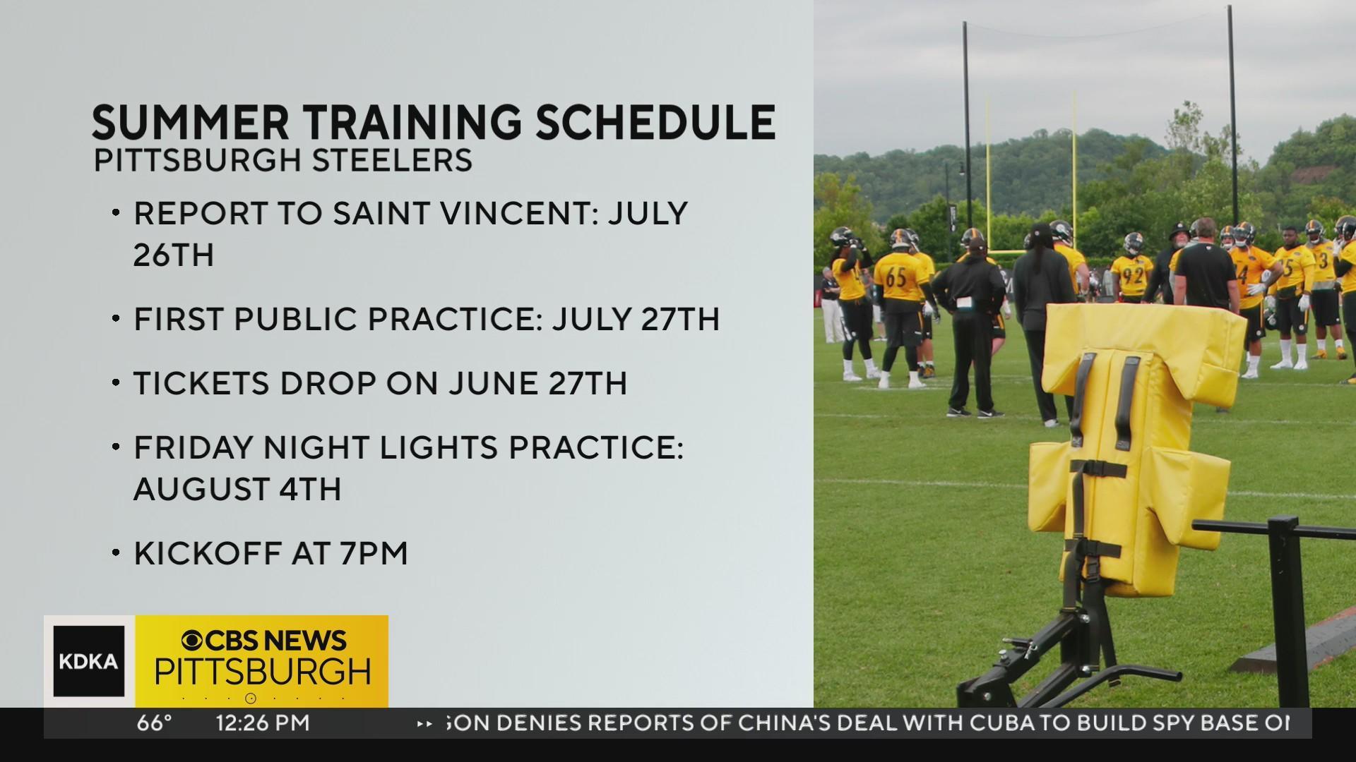 Steelers unveil 2022 training camp schedule - CBS Pittsburgh