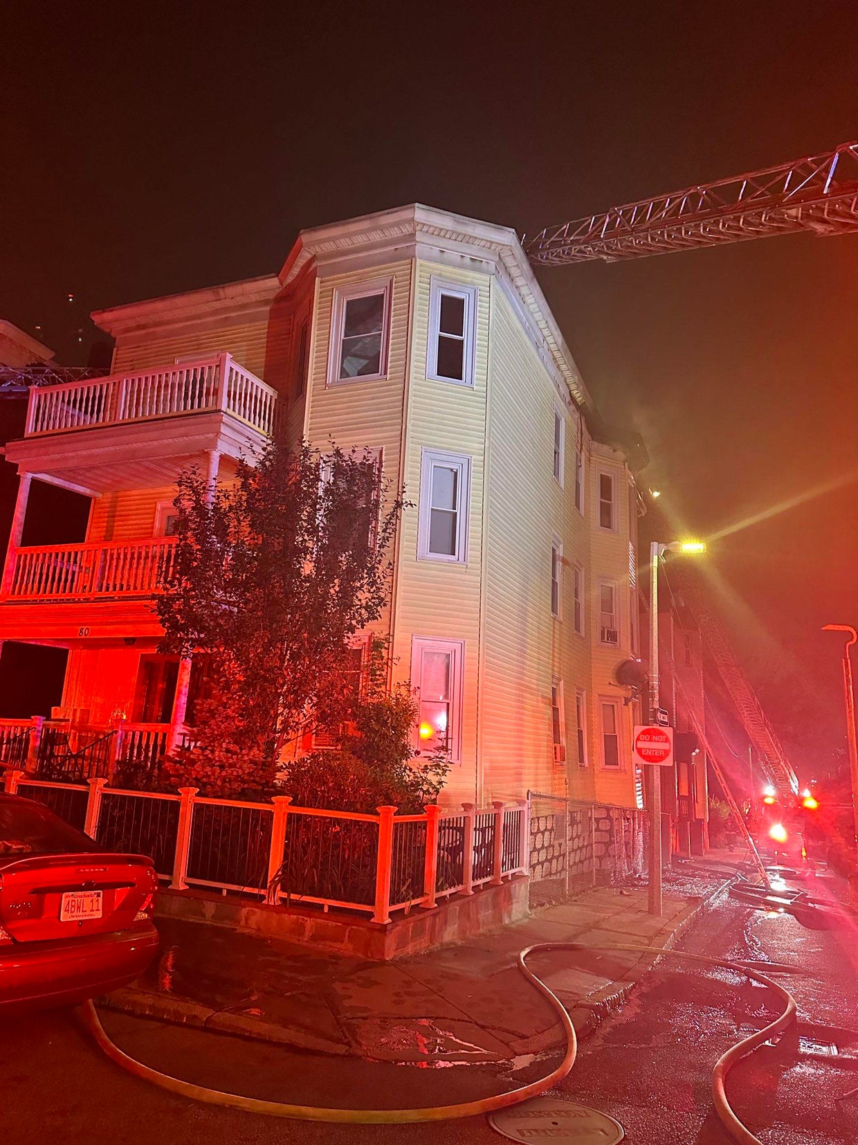 Dorchester house fire on Adams Street leaves firefighter injured - CBS ...