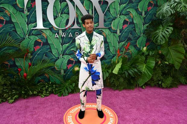 US actor Justin Cooley arrives for the 76th Tony Awards at the United Palace in New York City on June 11, 2023. 